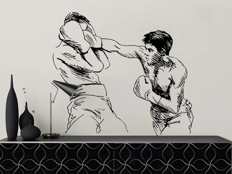 Sticker mural Autres Sports Combat de boxe résultat en situation Sticker Combat de boxe