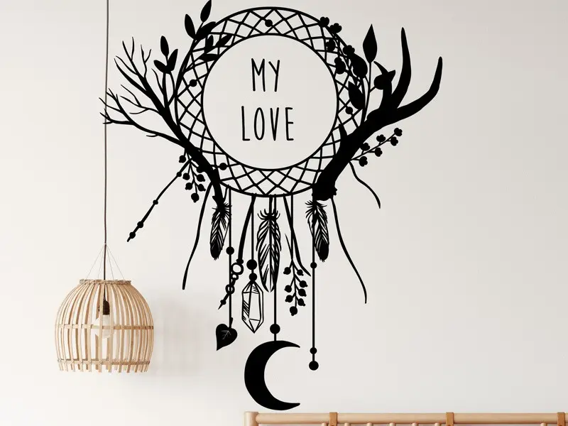 Autocolante Apanha Sonhos Bohem 2 résultat en situation gros plan Autocolante Apanha Sonhos Bohem 2