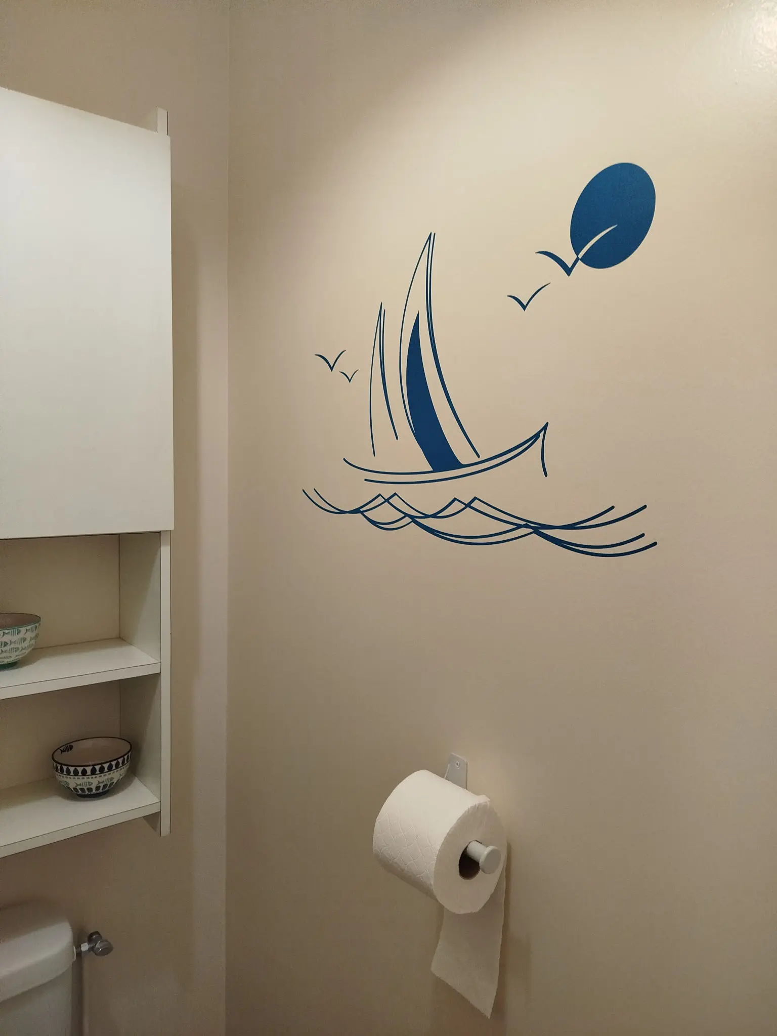 Autocolante Paisagem com Veleiro