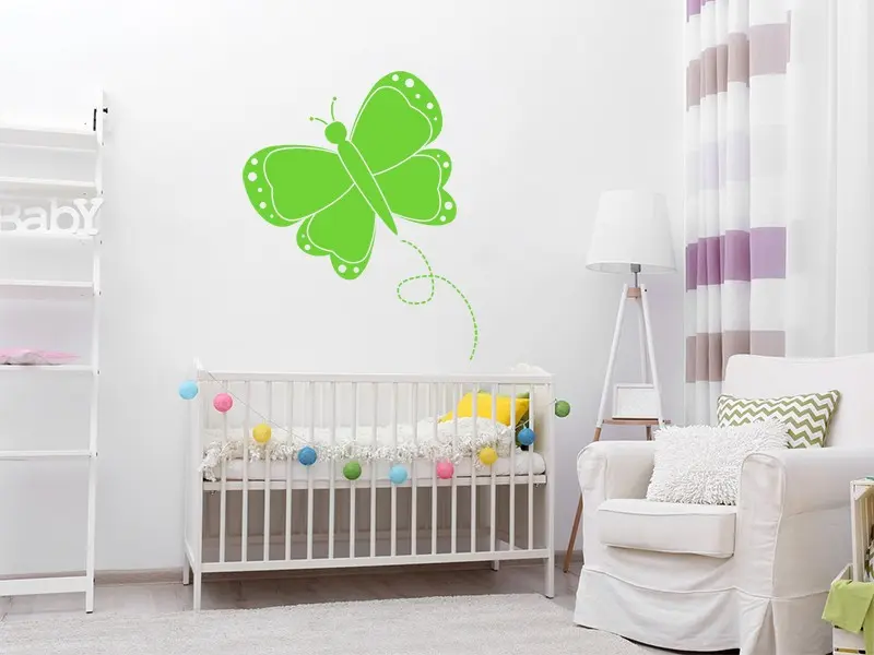 Sticker mural Papillon Enfant 2 résultat en situation