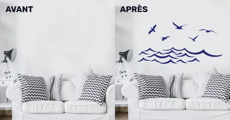 Autocolantes de parede personalizados, reversíveis, fabricados em França. Autocolantes de parede personalizados, reversíveis, fabricados em França.