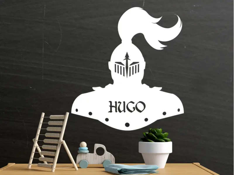 Sticker mural Chevaliers / Cowboys / Héros Buste Chevalier résultat en situation gros plan Sticker Buste Chevalier