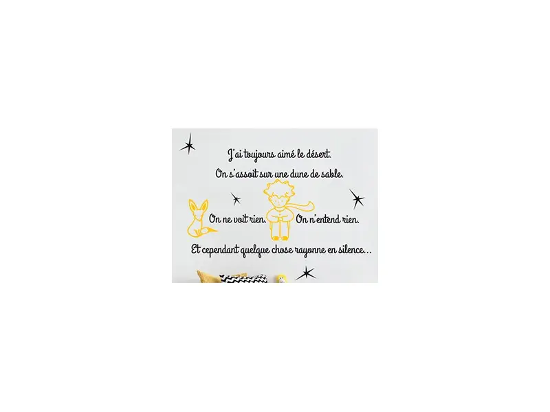 Autocolante de parede Citação Principezinho 6