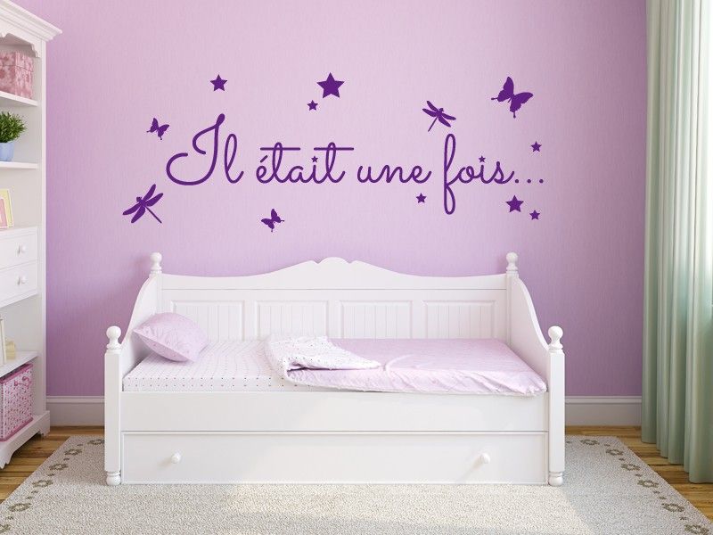 Sticker mural Texte Enfant Il était une fois résultat en situation