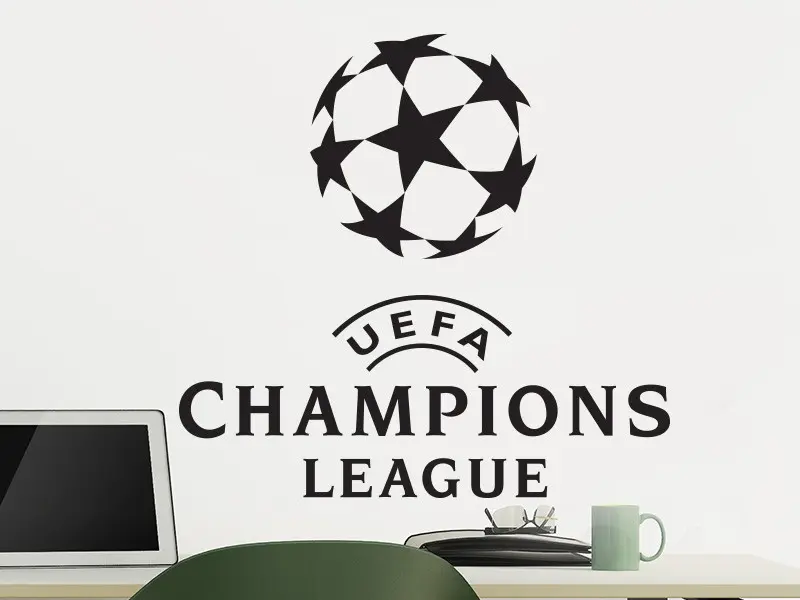 Autocolante Logotipo Foot UEFA résultat en situation gros plan Autocolante Logotipo Foot UEFA