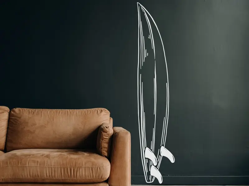 Sticker mural Surf Planche de Surf 3 résultat en situation gros plan Sticker Planche de Surf 3