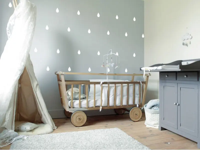 Sticker mural Pack Déco - Tendance Pack Deco Gouttes d'eau résultat en situation Sticker Pack Deco Gouttes d'eau