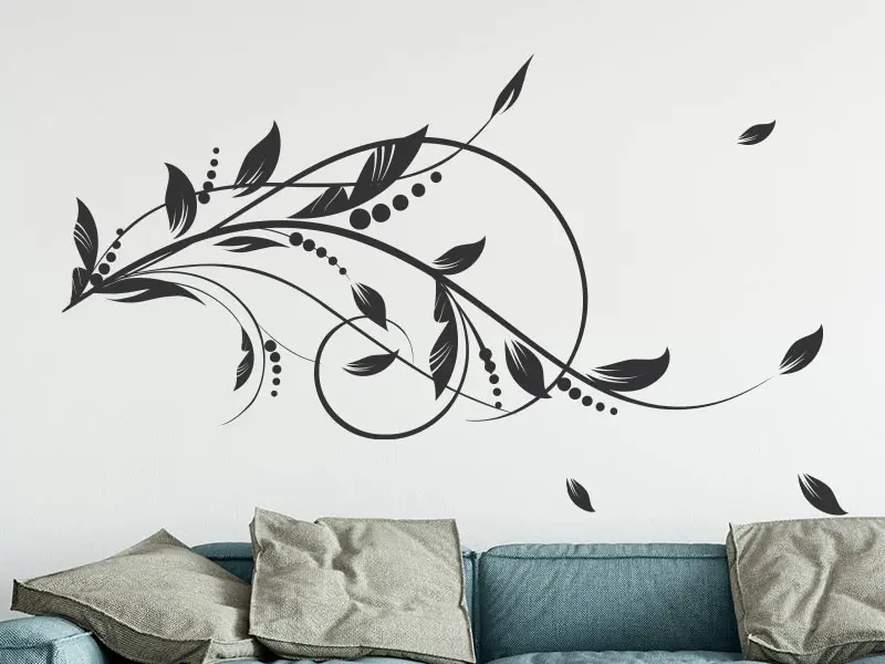 Sticker Ornement Floral d'Automne