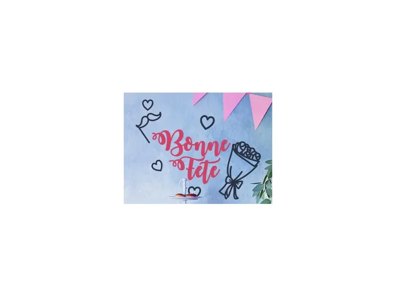 Autocolante de parede Festa Personalizada 3
