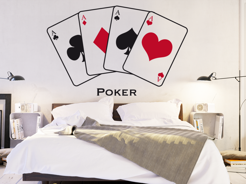 Autocolante de parede Poker Cartas