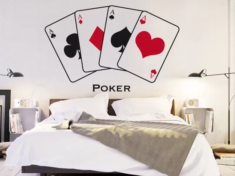 Autocolante Poker Cartas résultat en situation Autocolante Poker Cartas résultat en situation