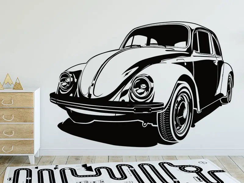 Sticker mural Auto & Moto Voiture Coccinelle résultat en situation gros plan Sticker Voiture Coccinelle