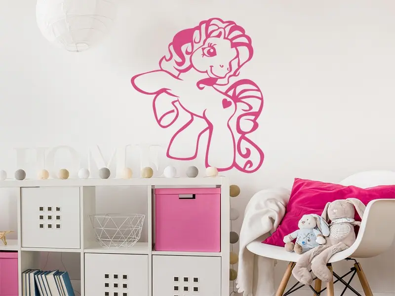 Sticker mural Poney résultat en situation