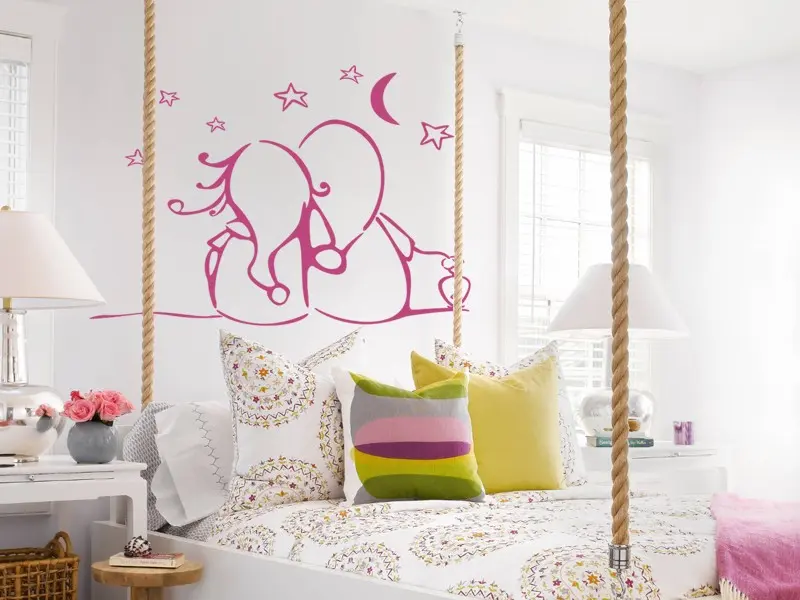 Sticker mural Féerique Bonne Nuit les enfants résultat en situation Sticker Bonne Nuit les enfants