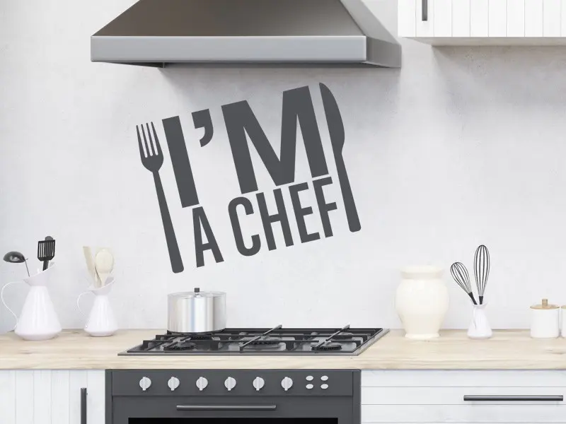 Sticker mural Stickers Cuisine I'm a Chef résultat en situation Sticker I'm a Chef