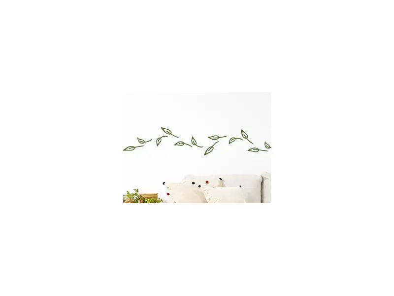 Sticker mural Stickers Frises Frise Feuilles au vent résultat en situation gros plan Sticker Frise Feuilles au vent