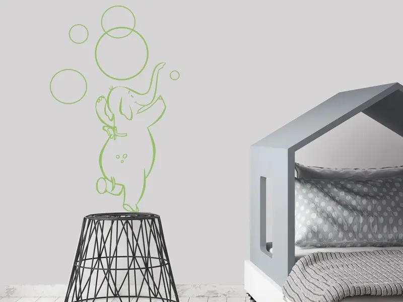 Autocolante Elefante 2 Infantil résultat en situation Autocolante Elefante 2 Infantil résultat en situation