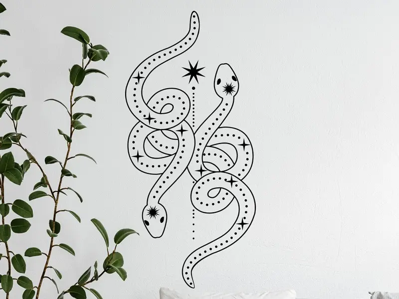 Sticker mural Sur la Terre Serpents Magie résultat en situation gros plan Sticker Serpents Magie