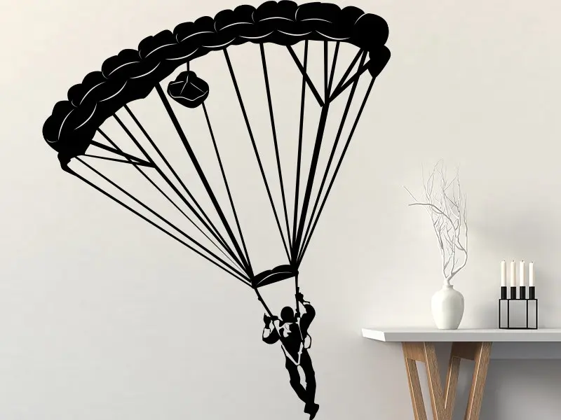 Sticker mural Autres Sports Parachutiste 2 résultat en situation gros plan Sticker Parachutiste 2