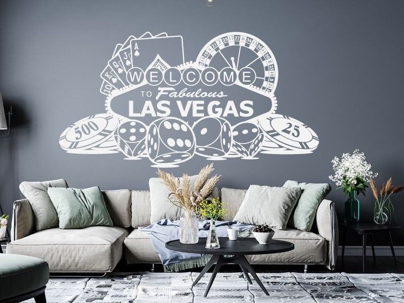 Sticker mural  Jeux Casino Las Vegas Poker résultat en situation