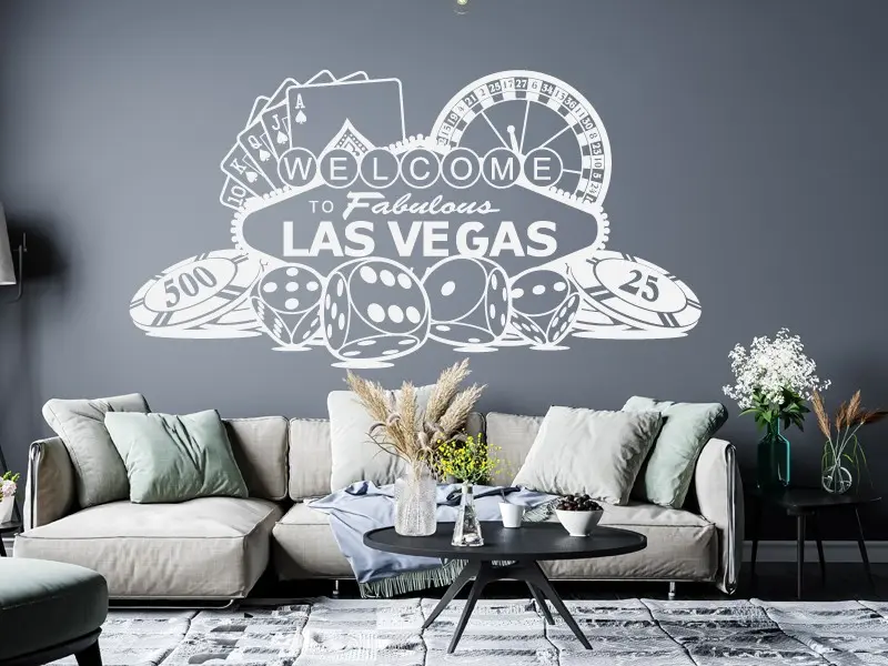 Sticker mural Poker Jeux Casino Las Vegas Poker résultat en situation Sticker Jeux Casino Las Vegas Poker