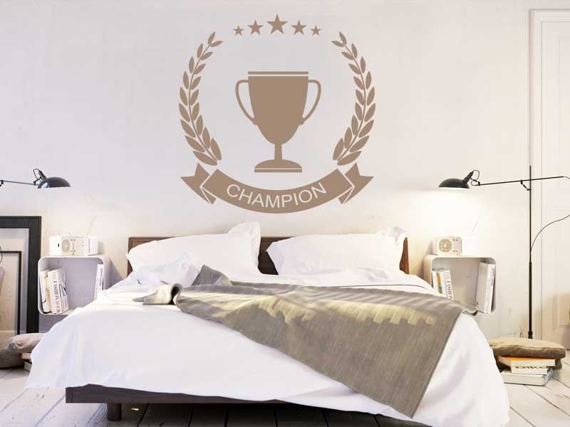 Autocolante de parede Troféu de Futebol