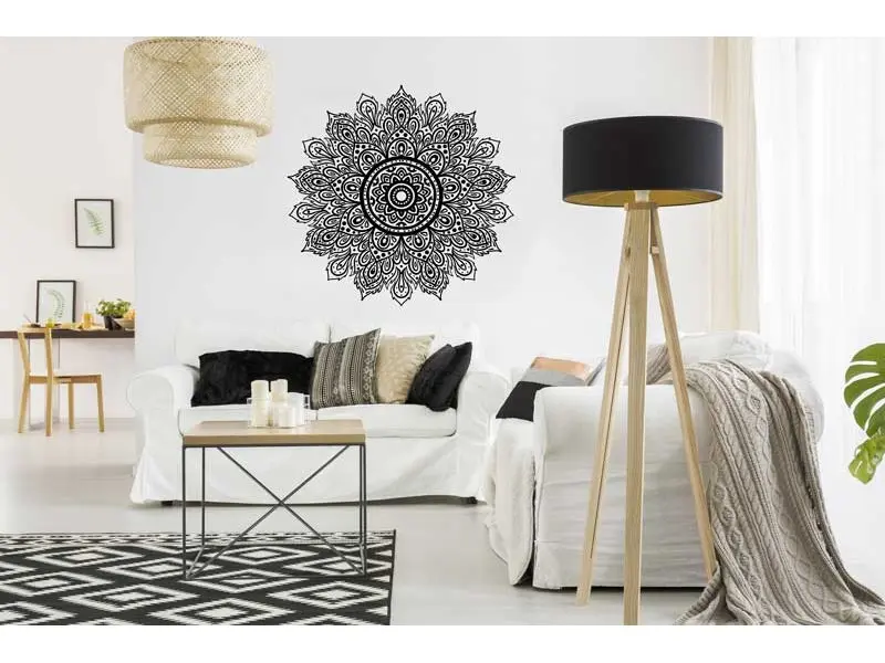 Sticker mural Stickers Zen Mandala Zen résultat en situation Sticker Mandala Zen