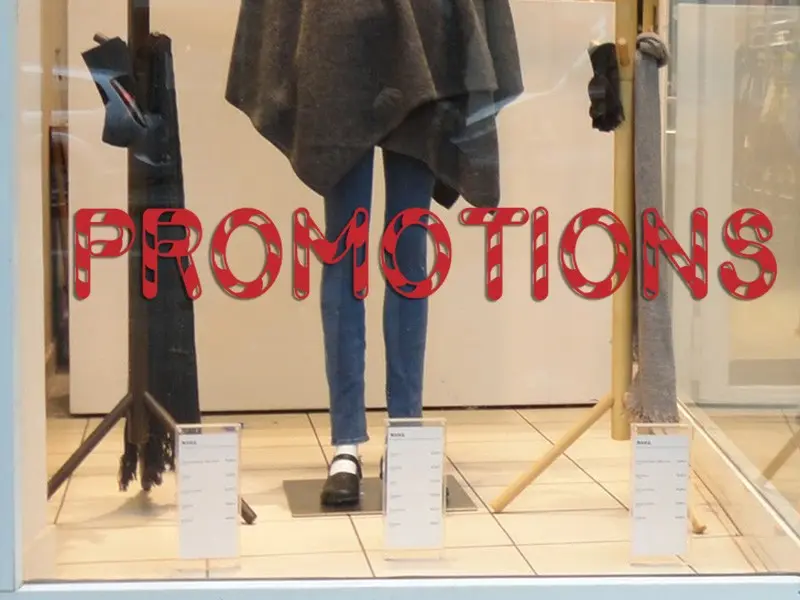 Autocolante para montra Promotions Sucre d'orge