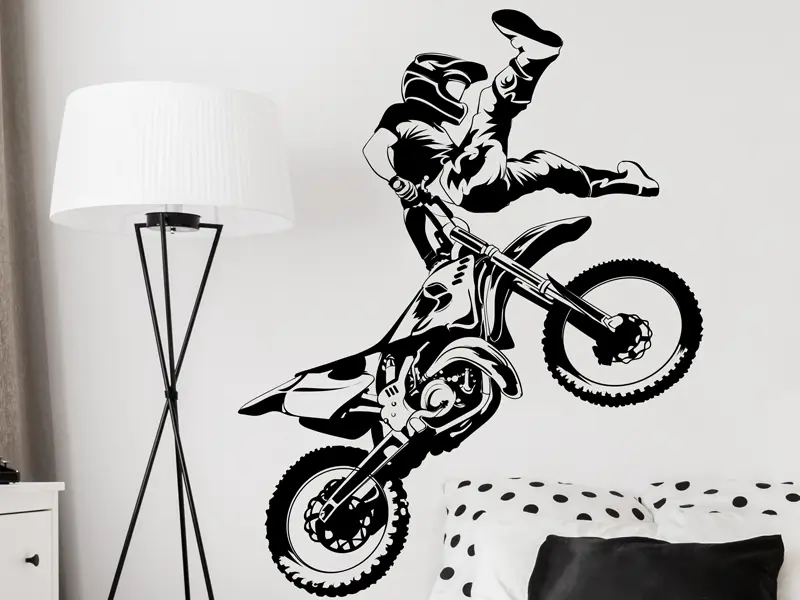 Autocolante Motocross Freestyle résultat en situation gros plan Autocolante Motocross Freestyle