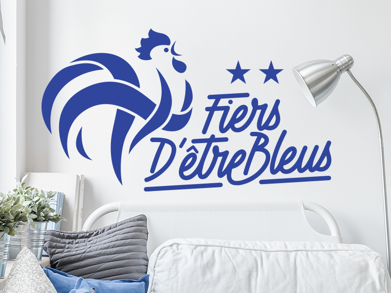 Autocolante de parede Foot Fiers d'être Bleus