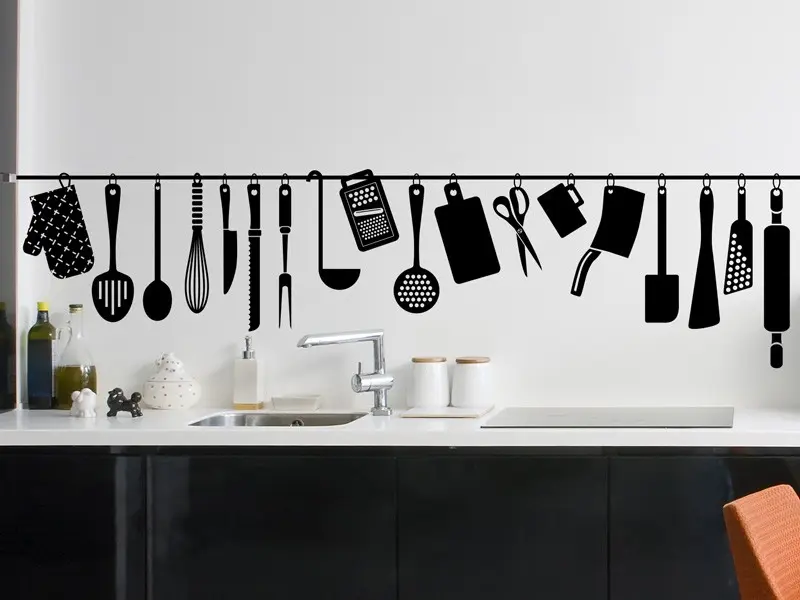 Autocolante Barra de utensílios résultat en situation gros plan Autocolante Barra de utensílios
