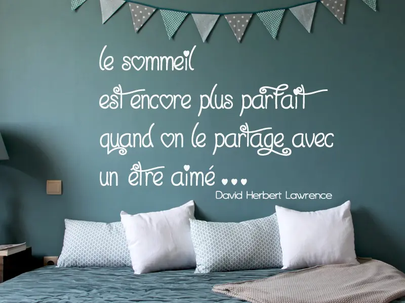 Sticker mural Citations d'Auteur Le partage D.H Lauwrence résultat en situation Sticker Le partage D.H Lauwrence