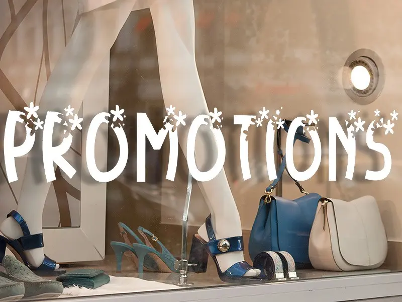 Sticker vitrine Promotions Petites fleurs