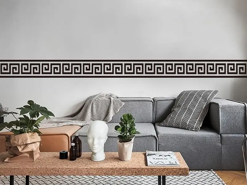 Sticker mural Déco Frise Deco Grecque résultat en situation Sticker Frise Deco Grecque