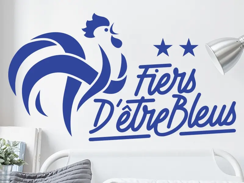 Sticker mural Futebol Foot Fiers d'être Bleus résultat en situation gros plan Sticker Foot Fiers d'être Bleus