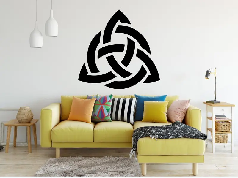 Sticker mural Symbol de trinité Celtique résultat en situation