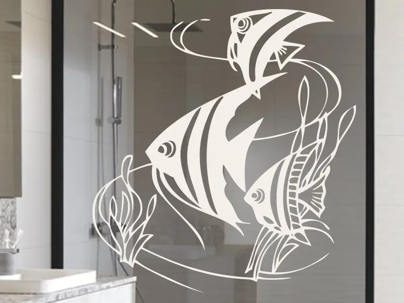 Sticker mural Sous la Mer Poissons tropicaux résultat en situation gros plan Sticker Poissons tropicaux