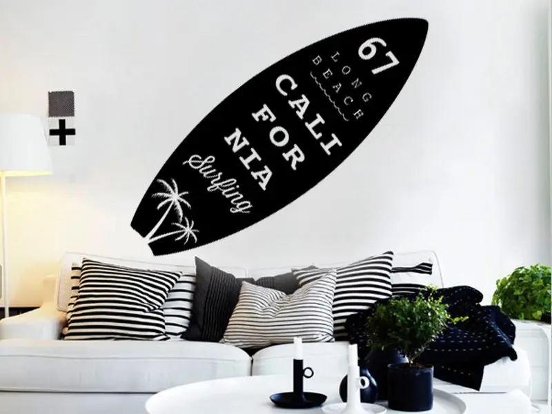 Sticker mural Surf Planche de surf 4 résultat en situation Sticker Planche de surf 4