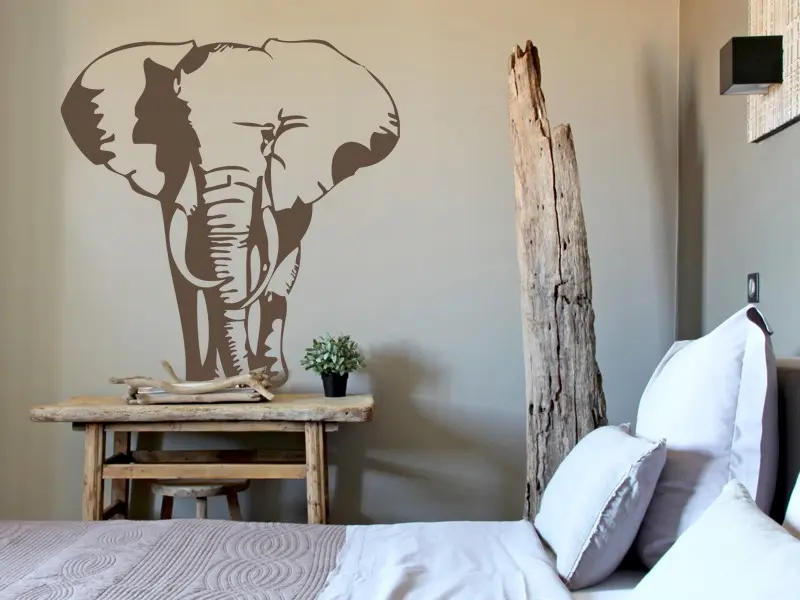 Sticker mural Sur la Terre Eléphant résultat en situation Sticker Eléphant