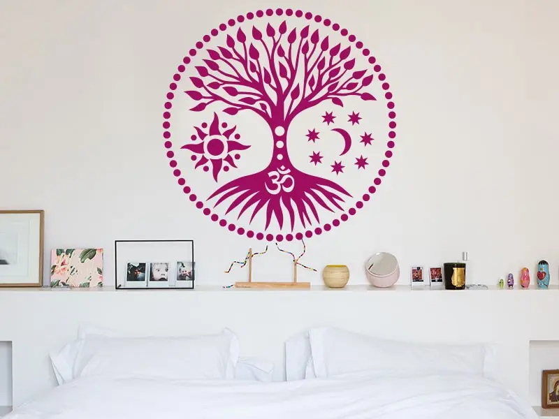 Sticker mural Stickers Arbre de vie Arbre de Vie Spirituel résultat en situation Sticker Arbre de Vie Spirituel