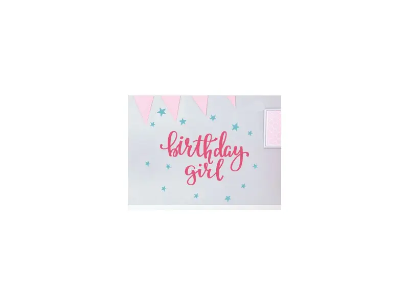 Sticker mural Autres événements Birthday Girl résultat en situation gros plan Sticker Birthday Girl