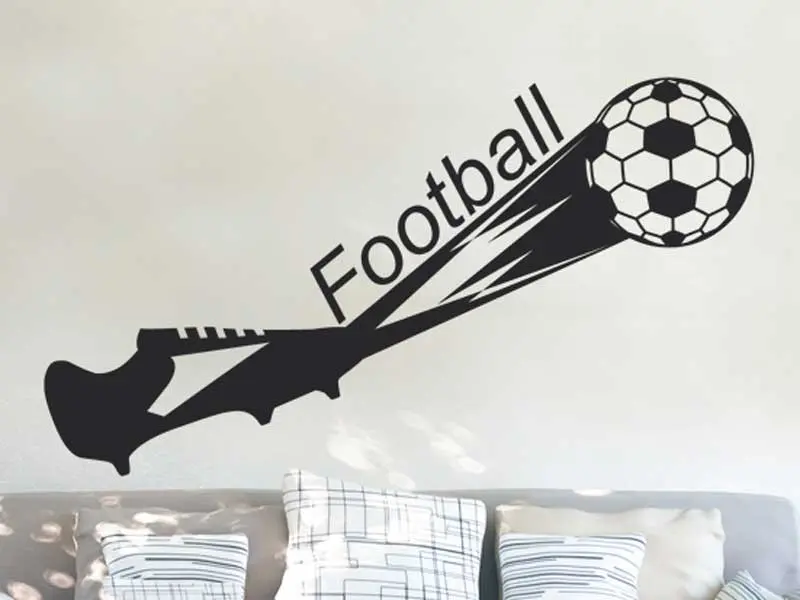 Sticker mural Football Chaussure de Foot résultat en situation gros plan Sticker Chaussure de Foot