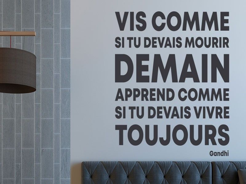 Sticker Citation Vis de Gandhi