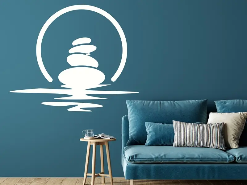 Autocolante Seixo Zen Horizonte résultat en situation Autocolante Seixo Zen Horizonte résultat en situation