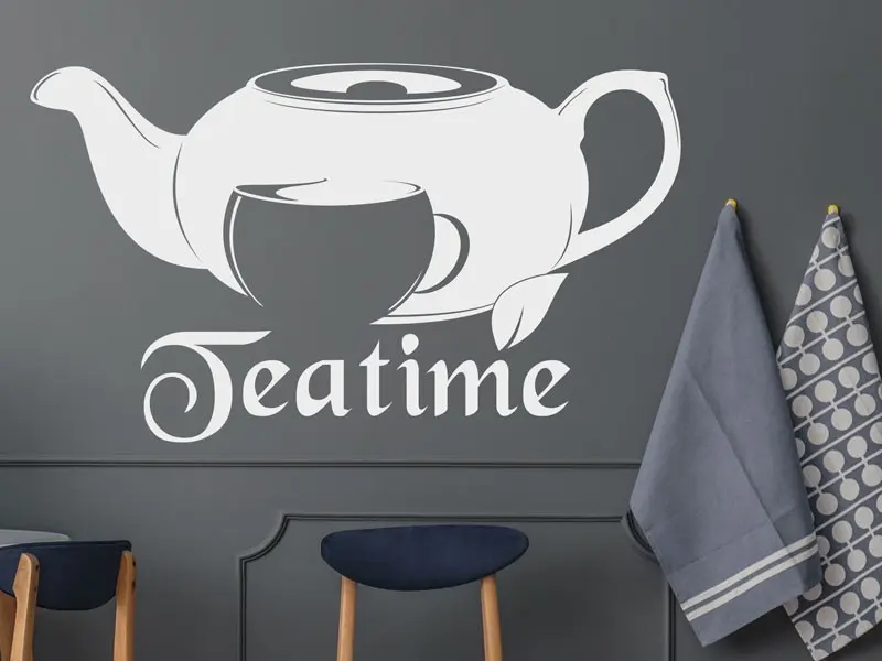 Autocolante Teatime 2 résultat en situation gros plan Autocolante Teatime 2