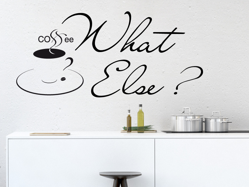Sticker mural Café What Else ? résultat en situation