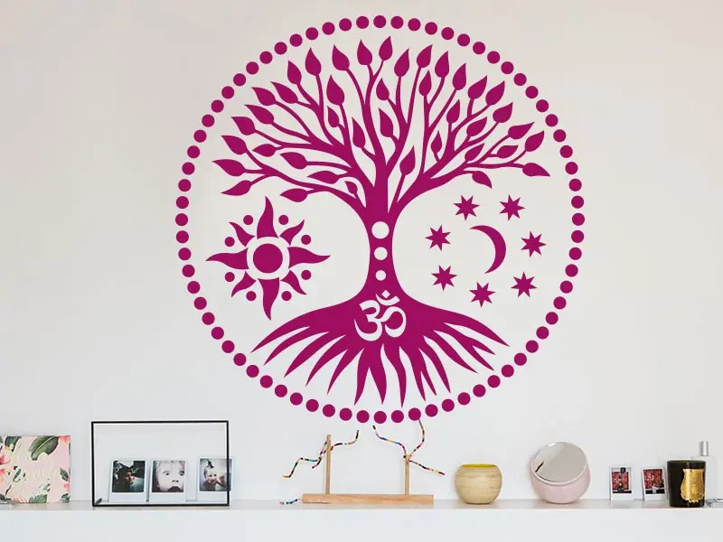 Sticker mural Stickers Arbre de vie Arbre de Vie Spirituel résultat en situation gros plan Sticker Arbre de Vie Spirituel