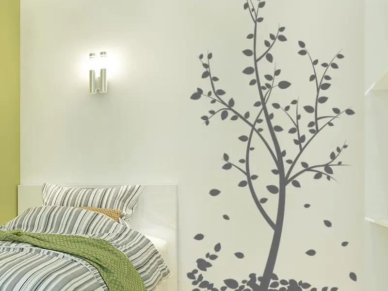 Sticker mural Stickers Arbres Arbre Noisetier résultat en situation gros plan Sticker Arbre Noisetier