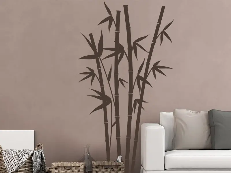 Sticker mural Bambou Arbre Bambou 10 résultat en situation gros plan Sticker Arbre Bambou 10